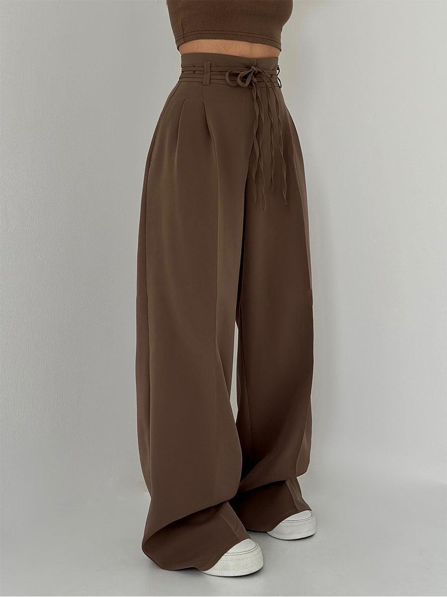 Drune | Damenhose mit Hohem Bund und Weitem Bein