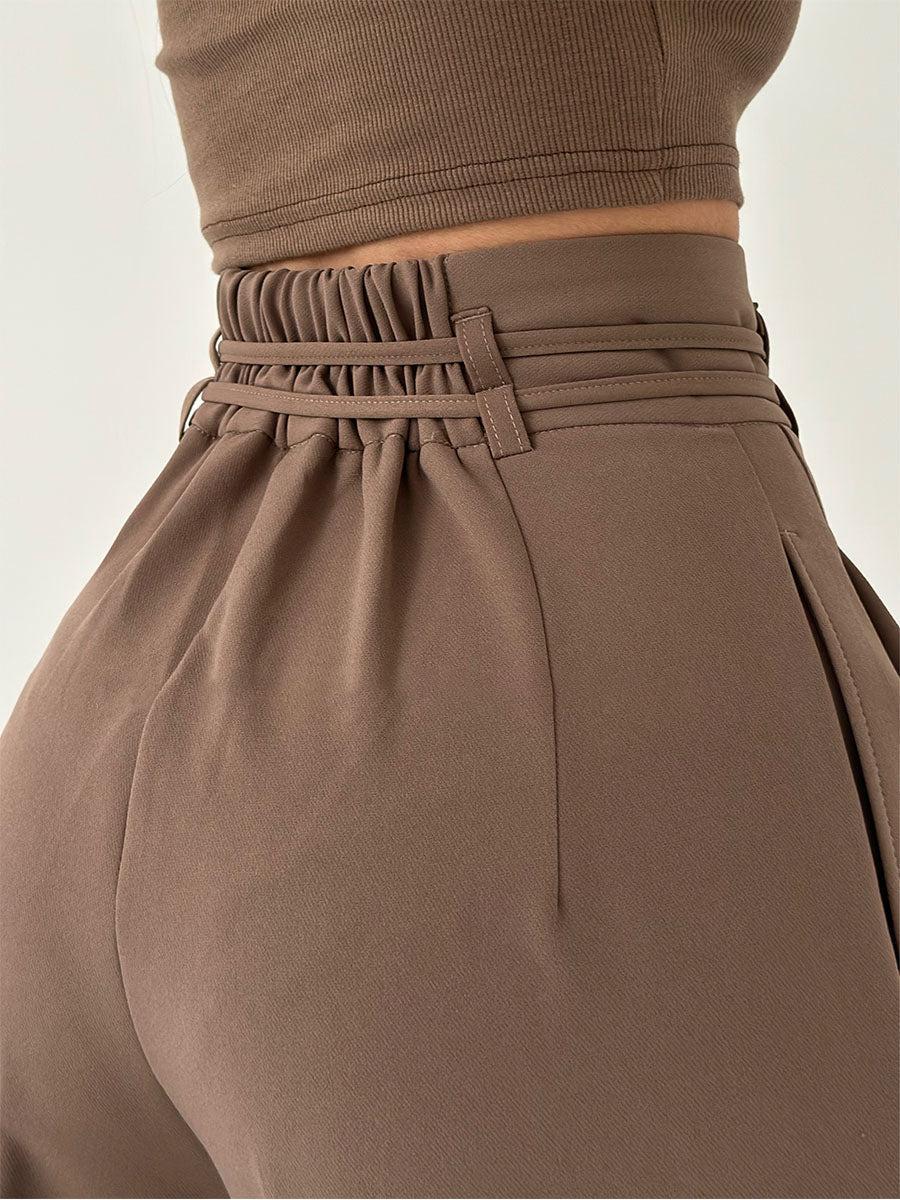 Drune | Damenhose mit Hohem Bund und Weitem Bein