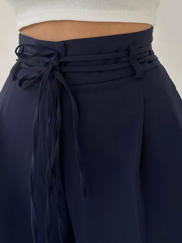 Drune | Damenhose mit Hohem Bund und Weitem Bein