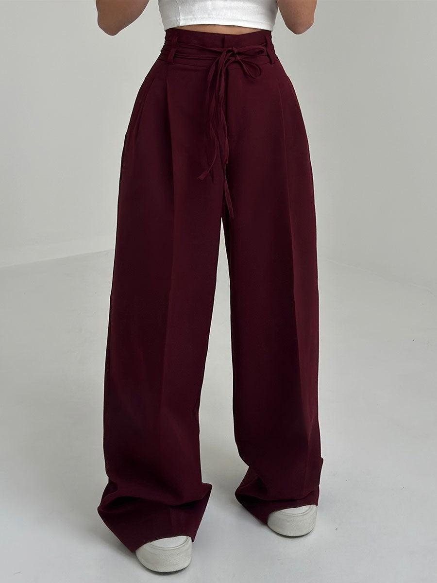 Drune | Damenhose mit Hohem Bund und Weitem Bein