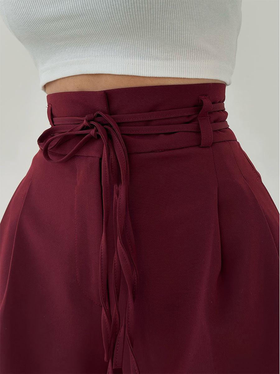 Drune | Damenhose mit Hohem Bund und Weitem Bein