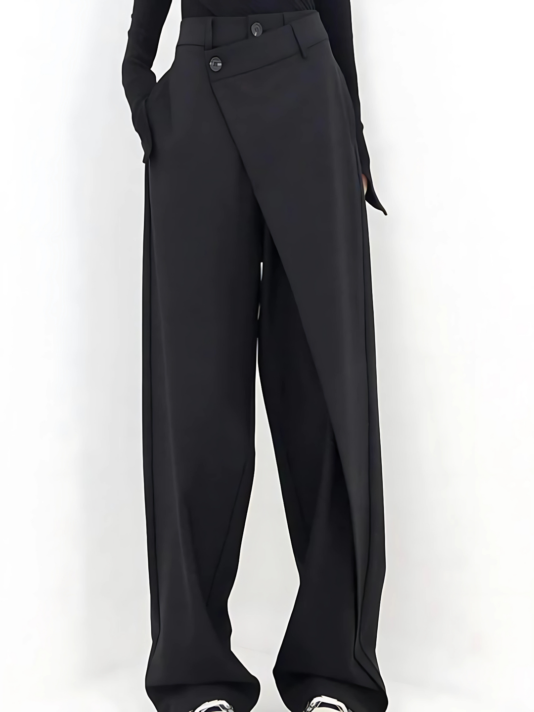 Drune | Weite Beinform Hosen Damen, Asymmetrischer Schnitt - Lässig Elegant