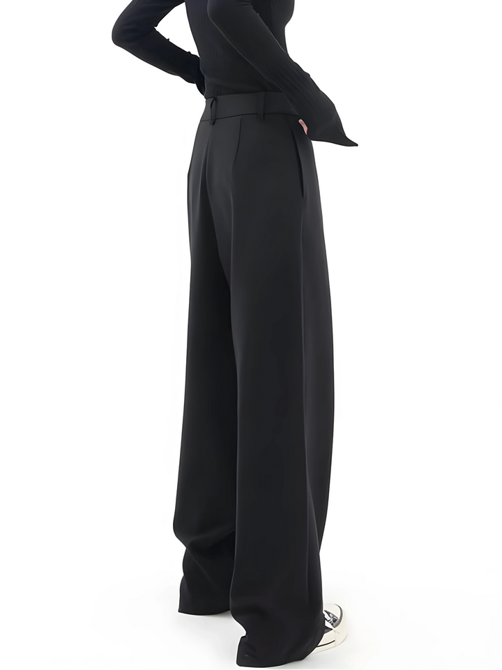 Drune | Weite Beinform Hosen Damen, Asymmetrischer Schnitt - Lässig Elegant