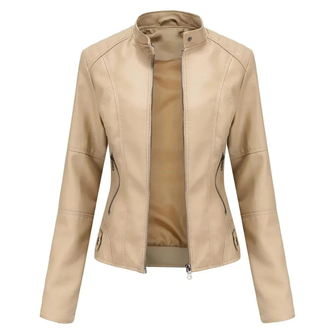 Drune | Mandarin Kragen Lederjacke