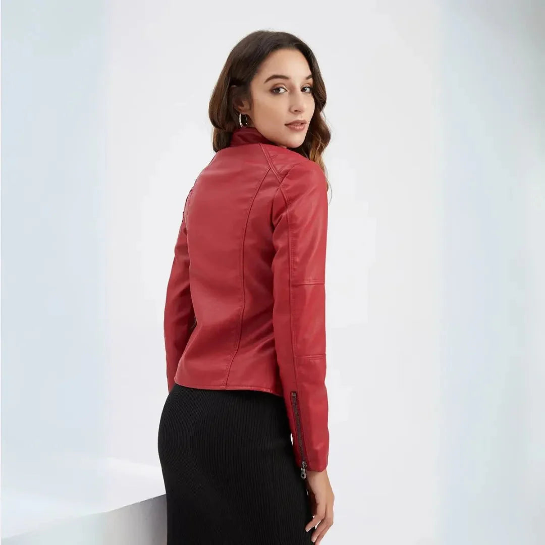 Drune | Mandarin Kragen Lederjacke