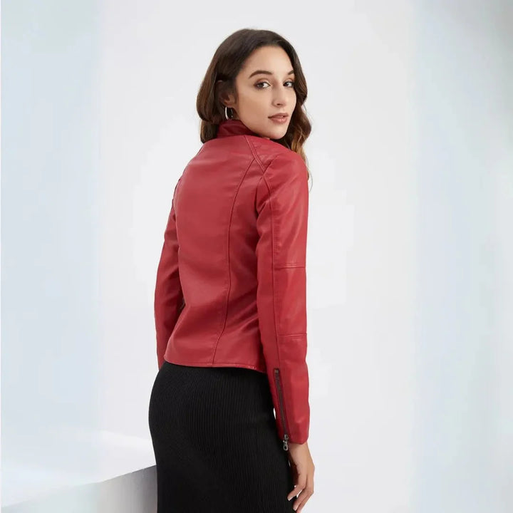 Drune | Mandarin Kragen Lederjacke