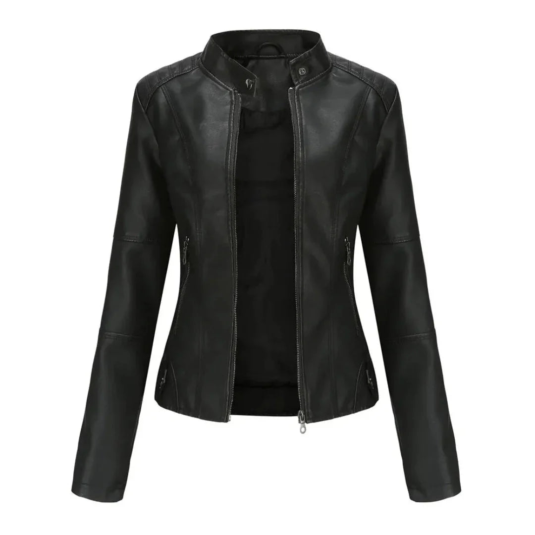 Drune | Mandarin Kragen Lederjacke