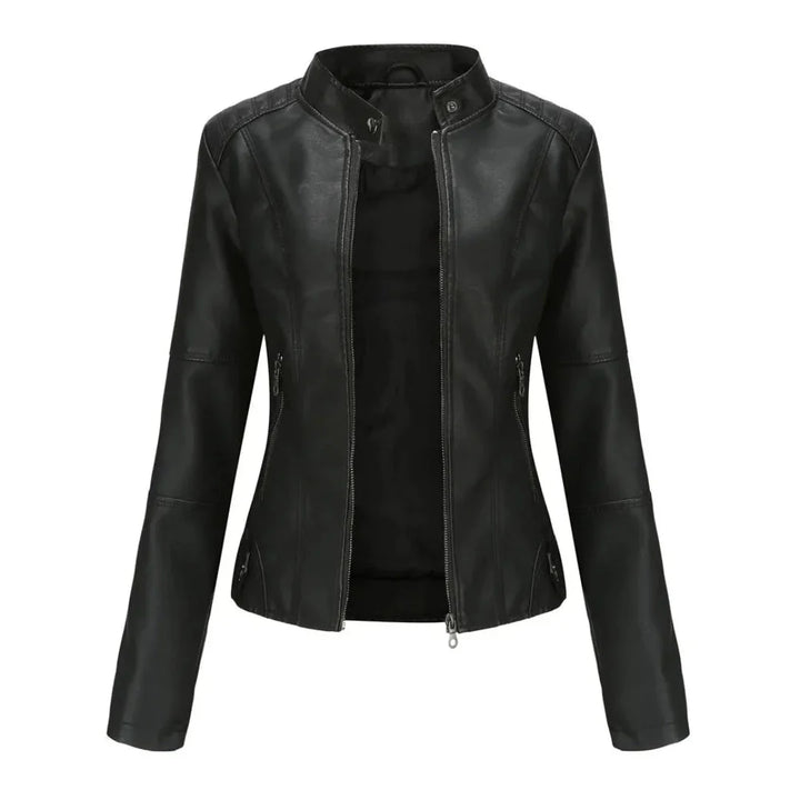 Drune | Mandarin Kragen Lederjacke