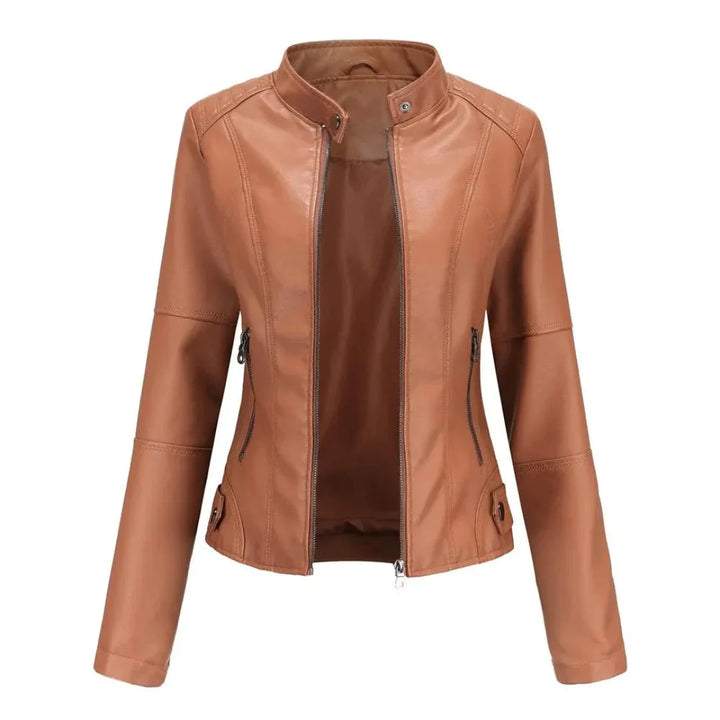 Drune | Mandarin Kragen Lederjacke