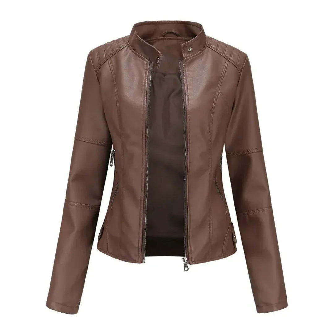 Drune | Mandarin Kragen Lederjacke