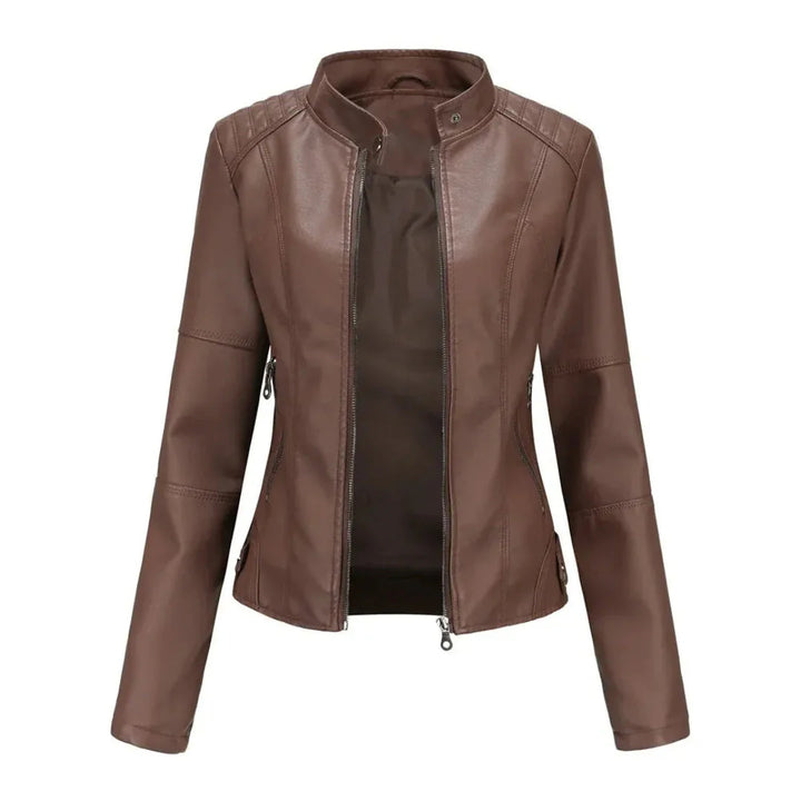 Drune | Mandarin Kragen Lederjacke