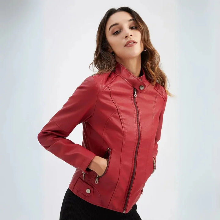 Drune | Mandarin Kragen Lederjacke
