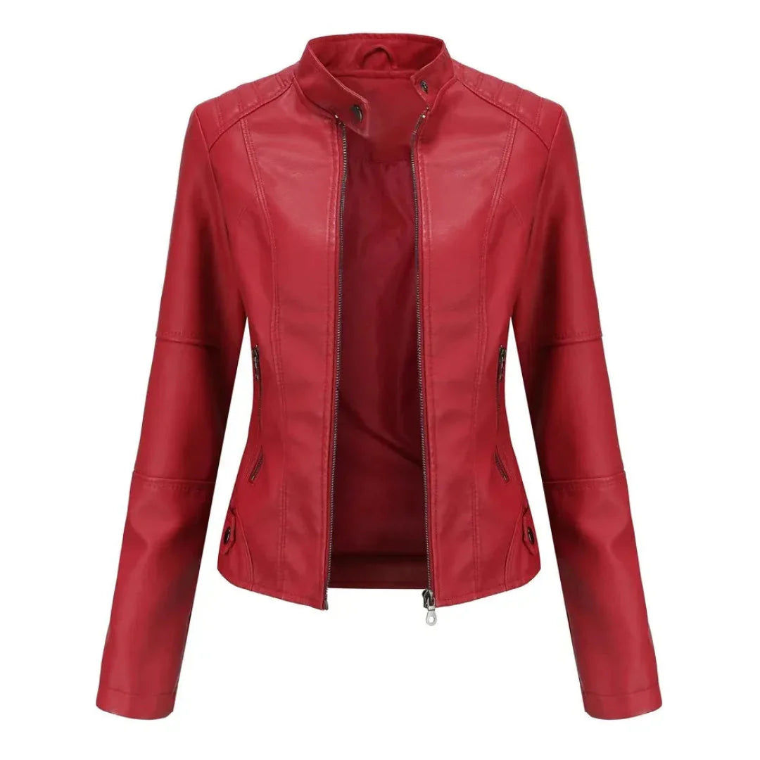 Drune | Mandarin Kragen Lederjacke