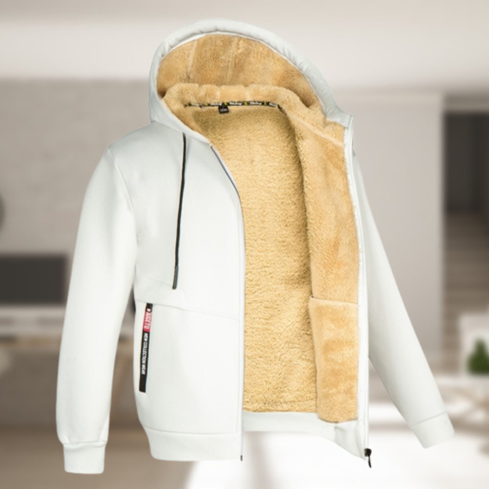 Drune | Kapuzenpullover Sherpa Fleece Zip-Up Kapuzenpullover Jacke Herrenbekleidung