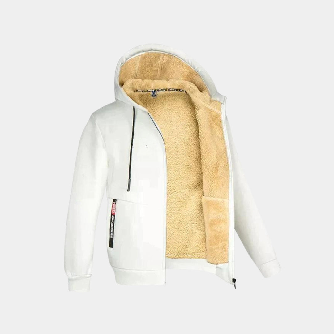 Drune | Kapuzenpullover Fleece Futter Zip-Up Kapuzenpullover Herren Kapuzenpullover Jacke