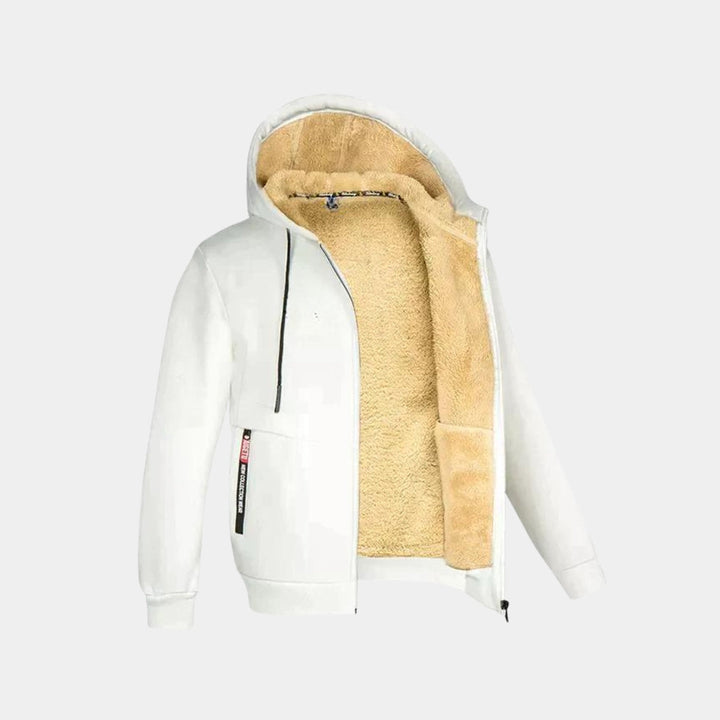 Drune | Kapuzenpullover Fleece Futter Zip-Up Kapuzenpullover Herren Kapuzenpullover Jacke