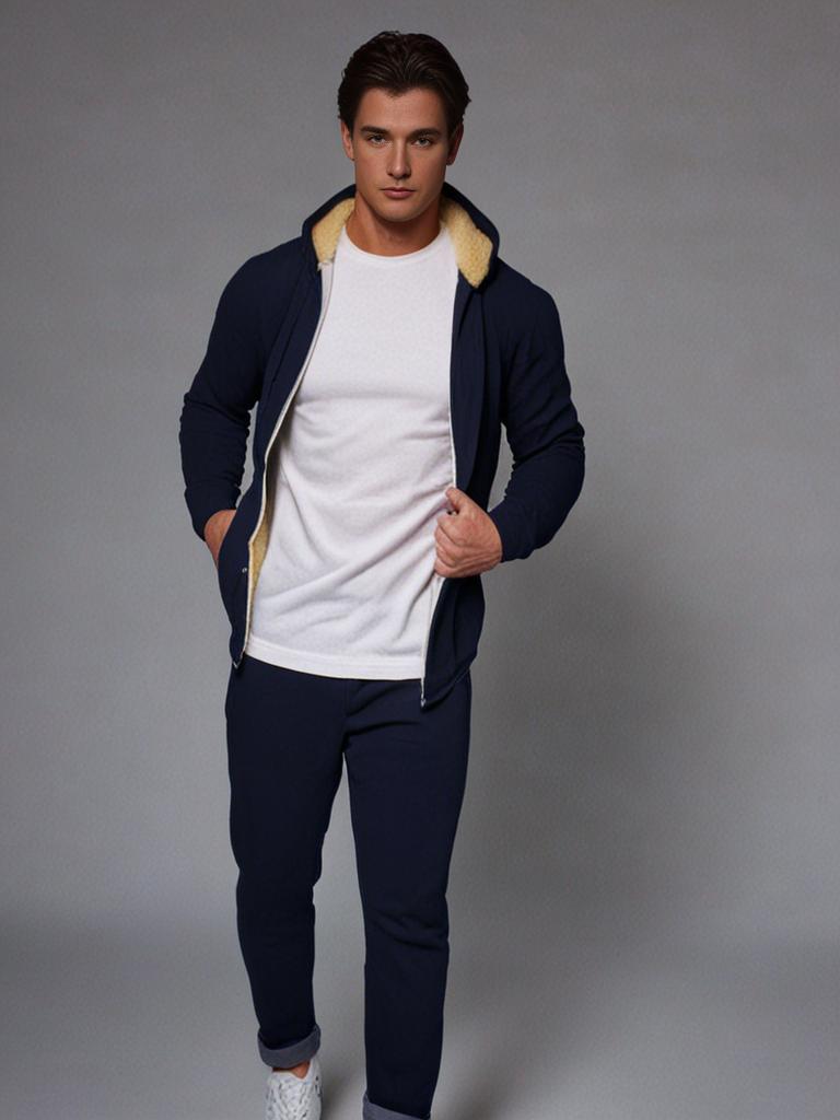 Drune | Kapuzenpullover Fleece Futter Zip-Up Kapuzenpullover Herren Kapuzenpullover Jacke