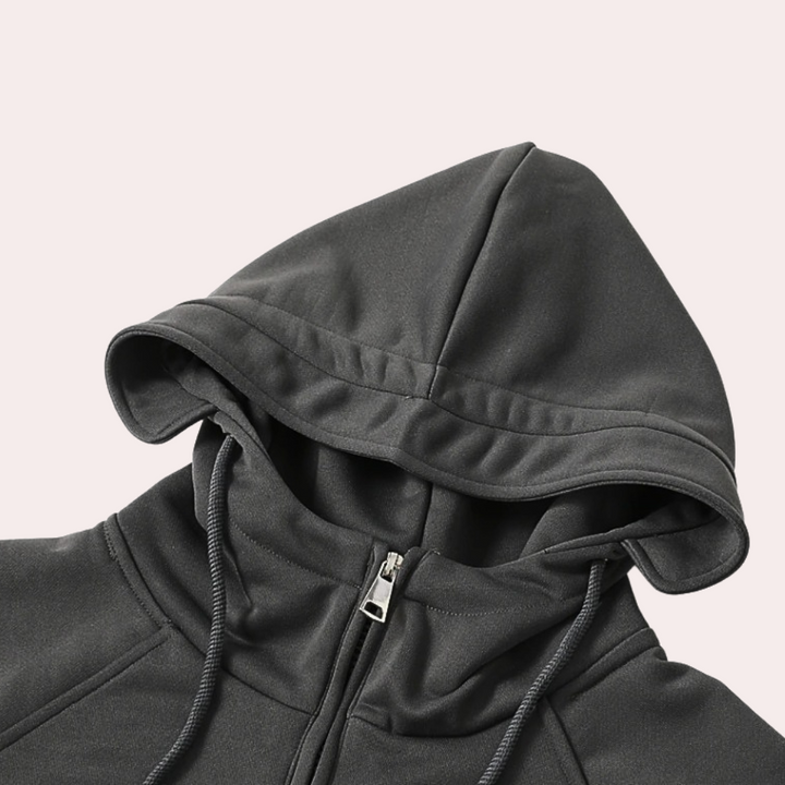 Drune | Kapuzenpullover Warmer Half Zip Pullover Cargo Kapuzenpullover für Herren