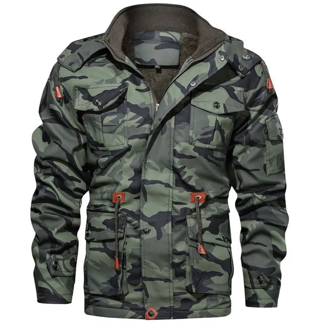 Drune | Elegante Winterjacke aus Camouflage mit mehreren Taschen für Herren - Ideal für Herbst/Winter