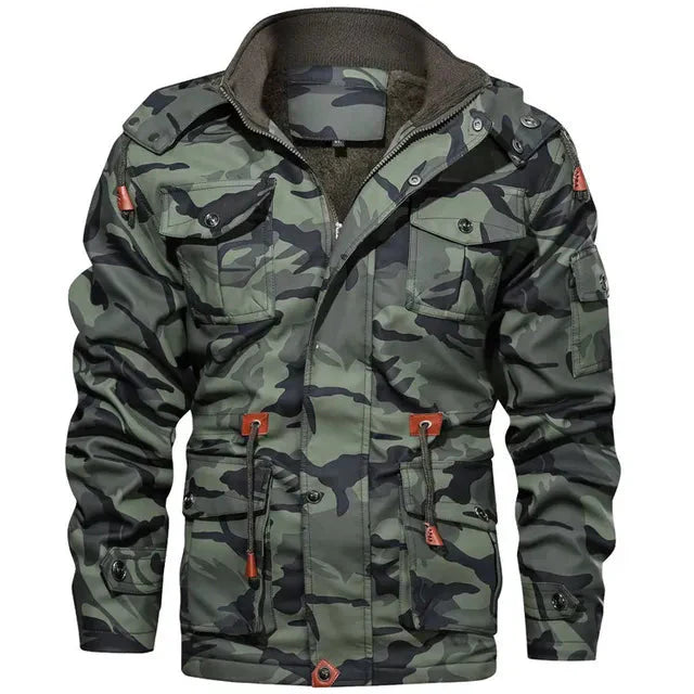 Drune | army winterjacke mit fell innenfutter für herren | perfekt für outdoor-aktivitäten