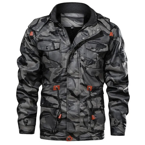 Drune | Elegante Winterjacke aus Camouflage mit mehreren Taschen für Herren - Ideal für Herbst/Winter