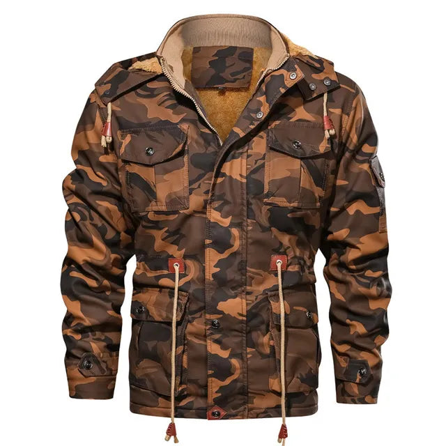 Drune | Elegante Winterjacke aus Camouflage mit mehreren Taschen für Herren - Ideal für Herbst/Winter