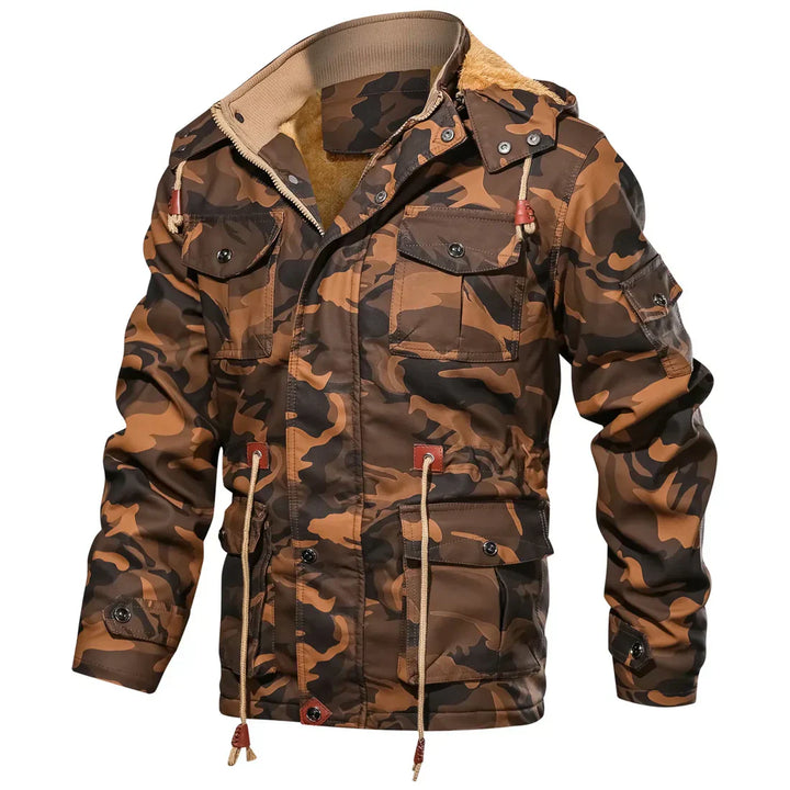Drune | army winterjacke mit fell innenfutter für herren | perfekt für outdoor-aktivitäten