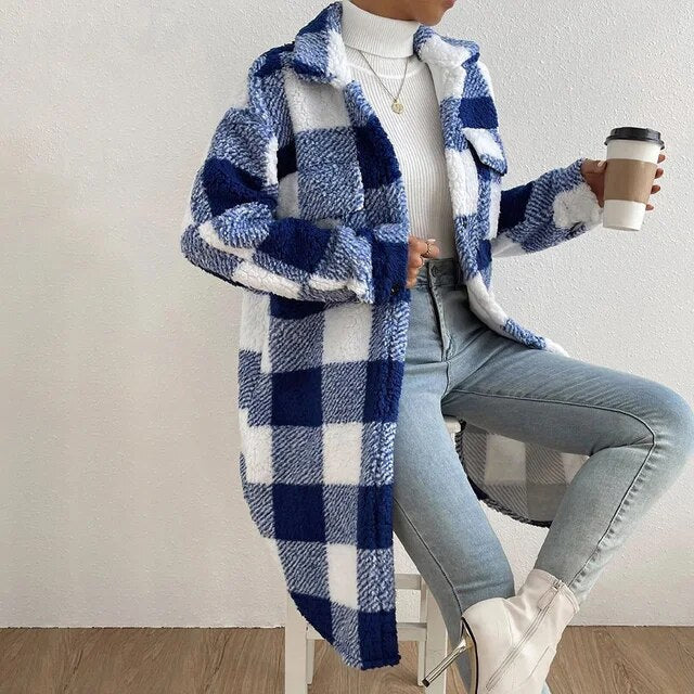Drune | Karierte Damenjacke mit Fleecefutter