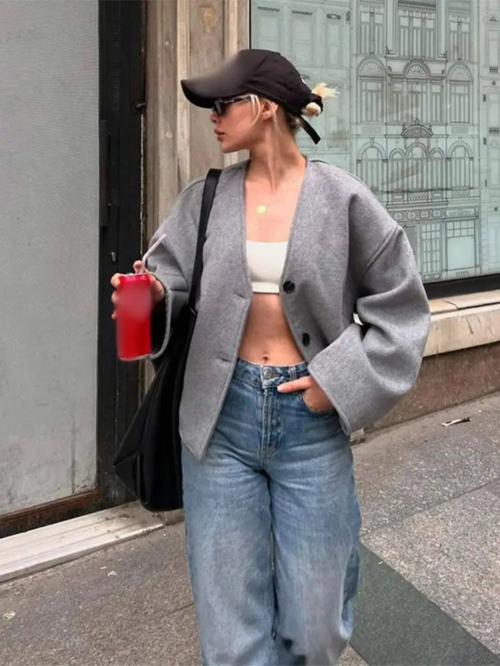 Drune | Mantel - Oversized Gemütliches Design für Frauen, Perfekt für Kühles Wetter