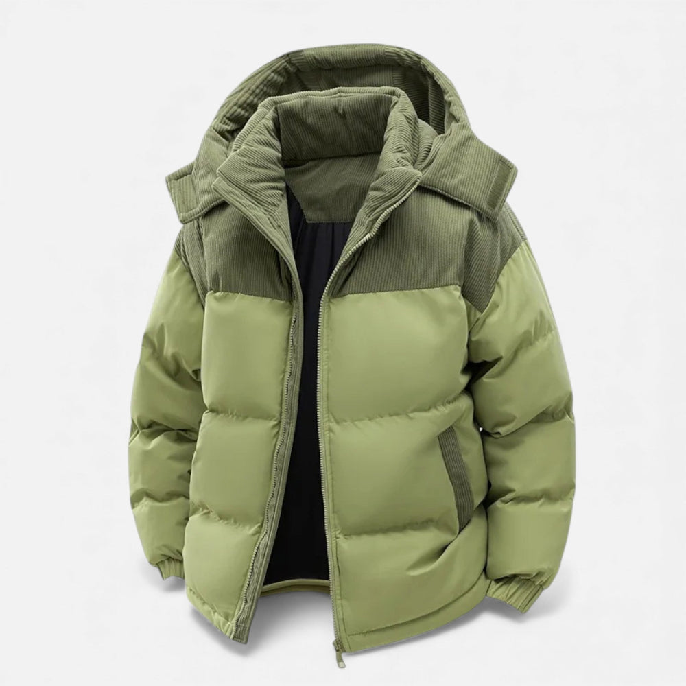 Drune | Winterjacke für Männer, fleecegefüttert, abnehmbare Kapuze - isoliert