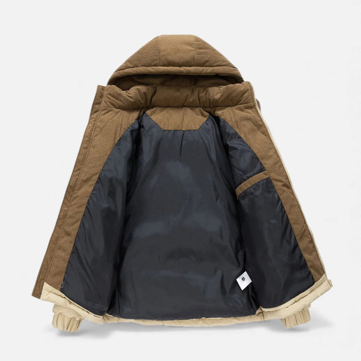 Drune | Winterjacke für Männer, fleecegefüttert, abnehmbare Kapuze - isoliert