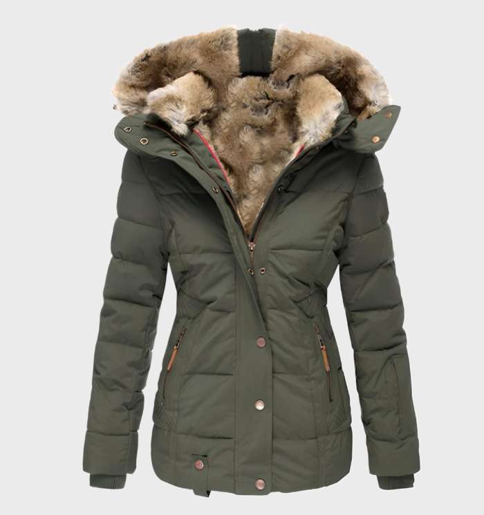 Drune | Winterjacke für Frauen, Slim Fit mit Kapuze - Wasserabweisend