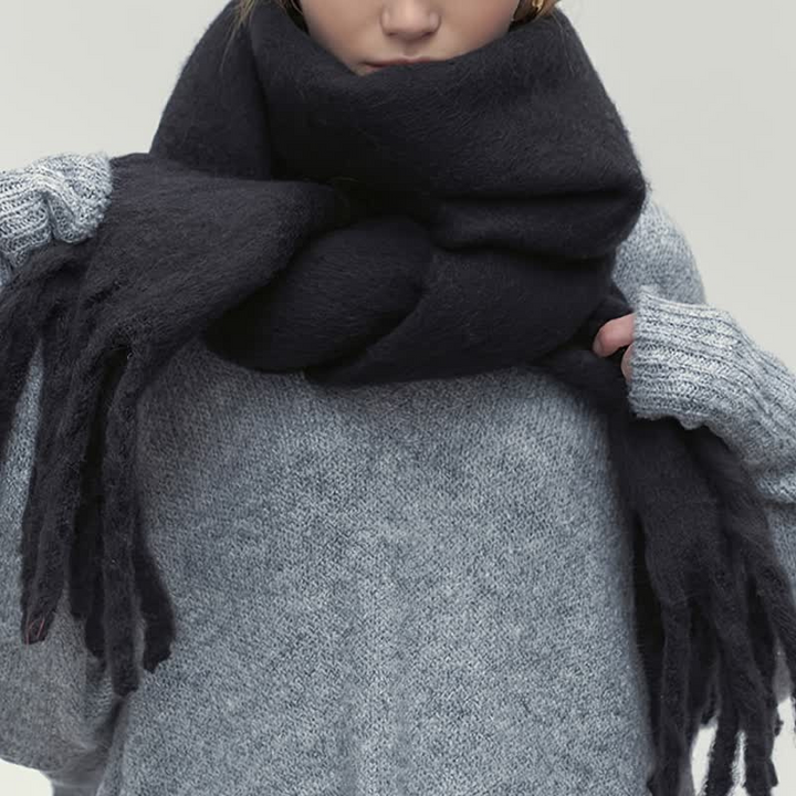 Drune | Winter Schal für Frauen - Geknüpftes Klassisches Design