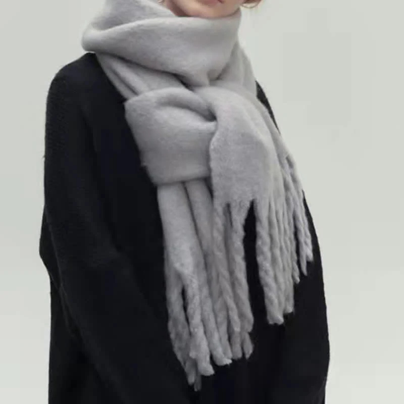 Drune | Winter Schal für Frauen - Geknüpftes Klassisches Design