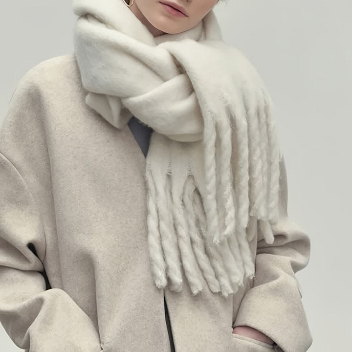 Drune | Winter Schal für Frauen - Geknüpftes Klassisches Design