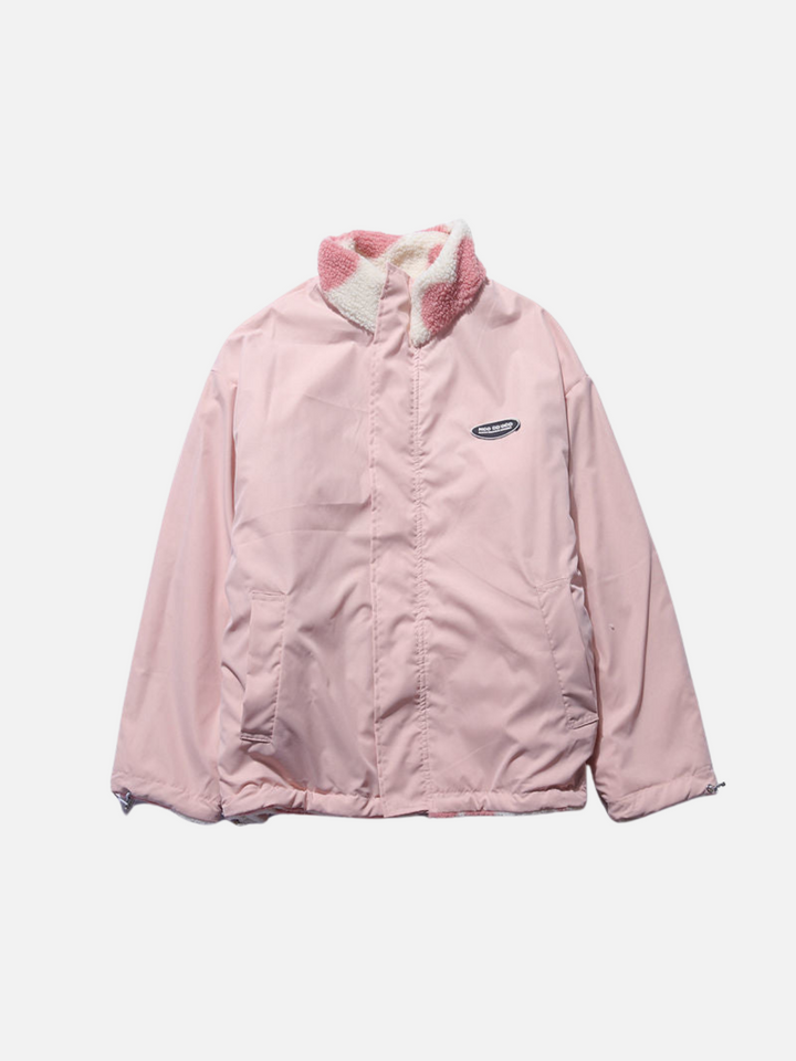 Drune | 2 in 1 Herzdruck Fleecejacke Wendbare Jacken