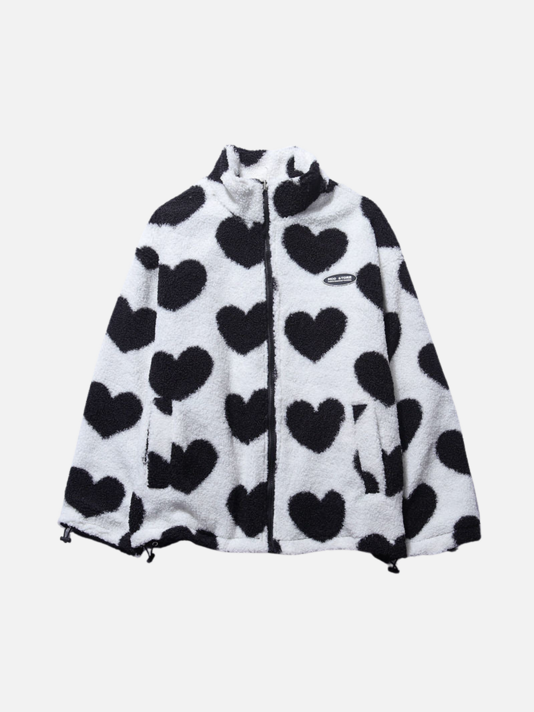 Drune | 2 in 1 Herzdruck Fleecejacke Wendbare Jacken