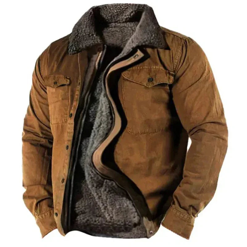 Drune | Lässige Fleece Gefütterte mit Reißverschluss für Herren