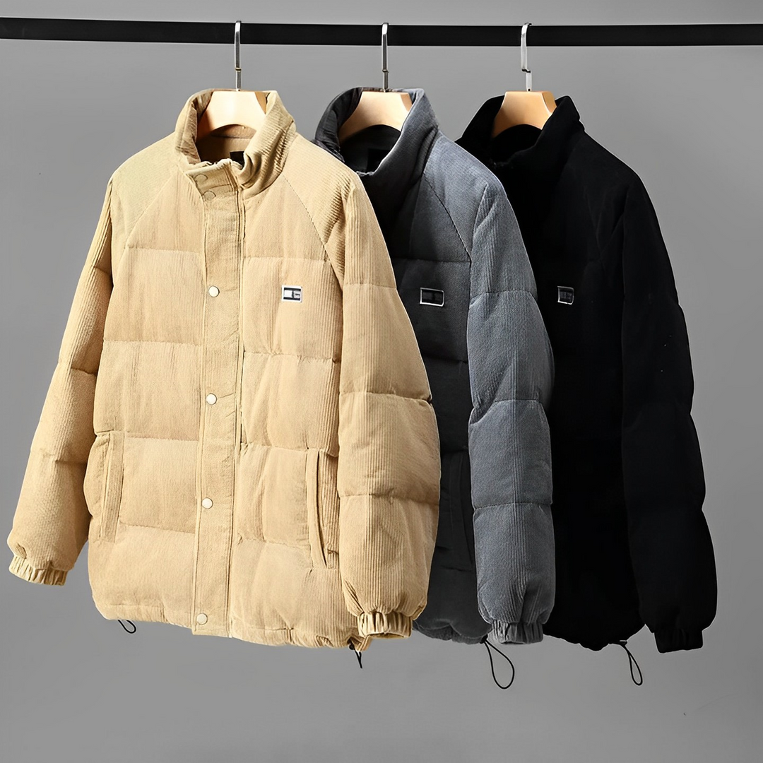 Drune | Corduroy Reißverschluss Pufferjacke
