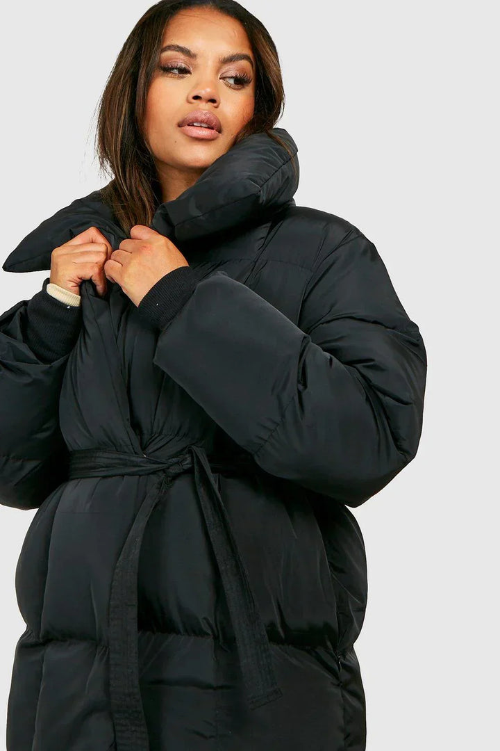 Drune | Wattiert Gürtel Pufferjacke Damenoberjacke