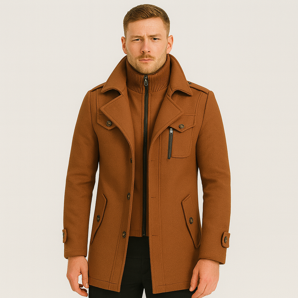 Drune | Kurz Reißverschluss Wolljacke