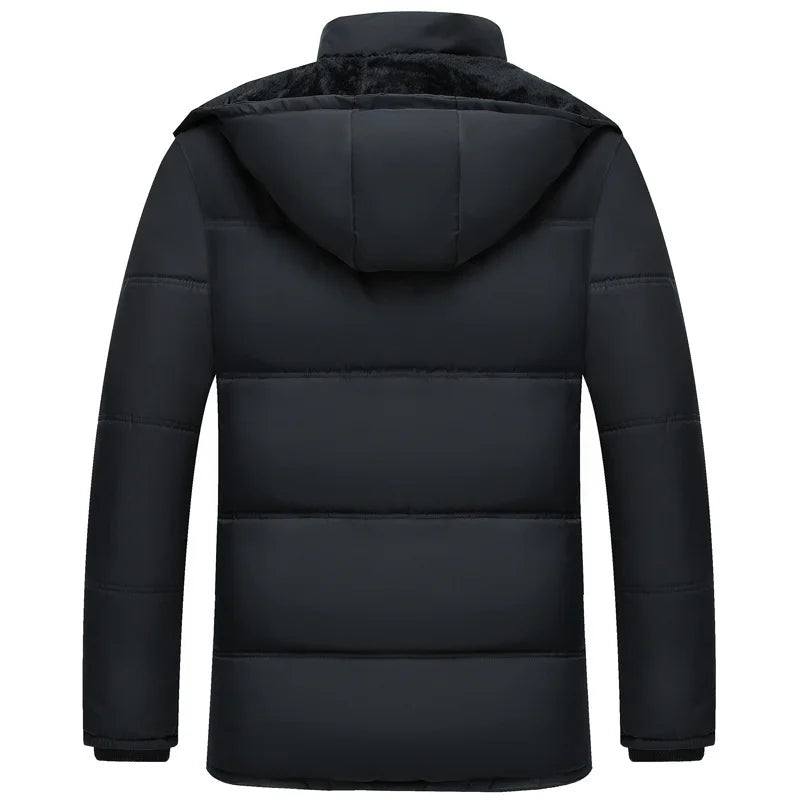 Drune | Herren Warm Jacke mit Kapuze Daunenjacke