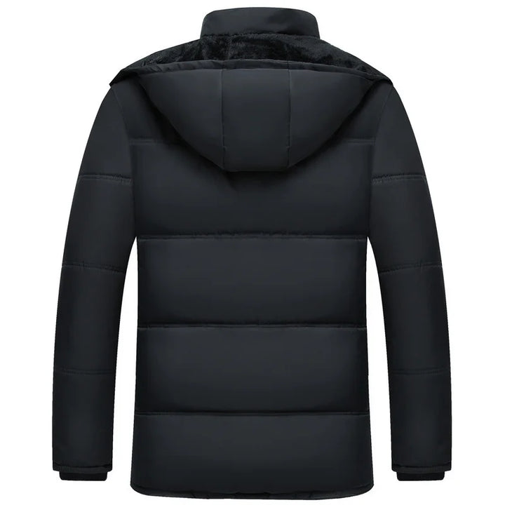 Drune | Herren Warm Jacke mit Kapuze Daunenjacke