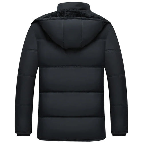 Drune | Herren Warm Jacke mit Kapuze Daunenjacke