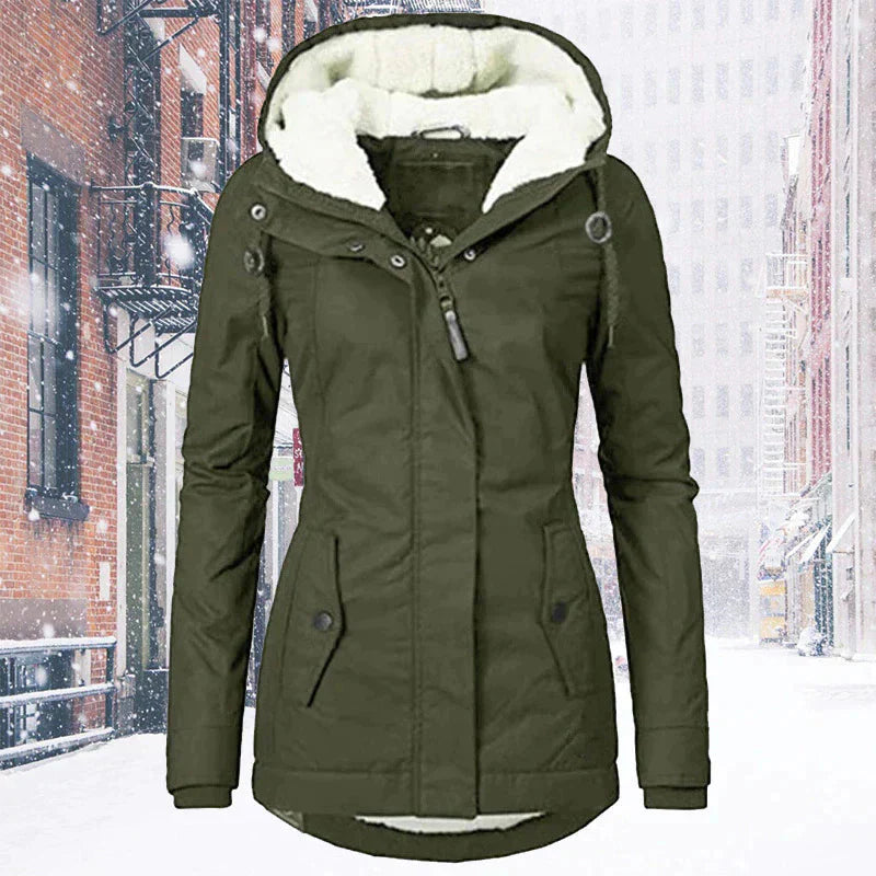 Drune | Kapuze | Reißverschluss | Winterjacke | Damenjacke
