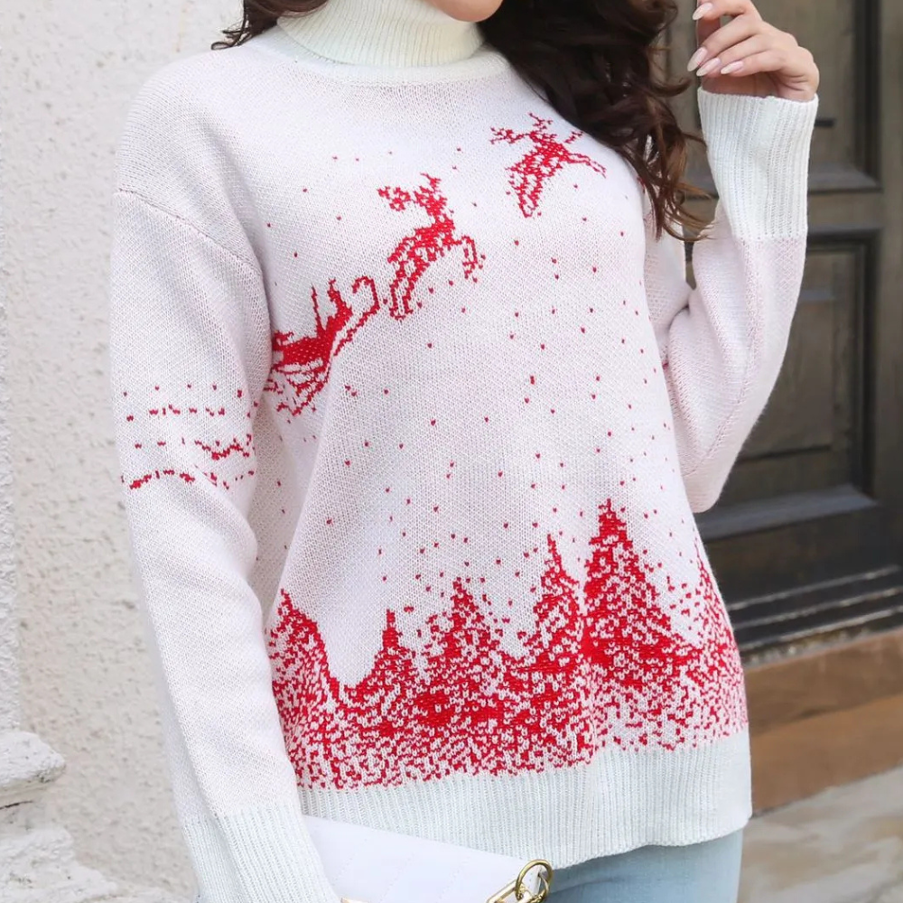 Drune | Weihnachtspullover Damen - Falscher Weihnachtspullover - Bequemer Schnitt