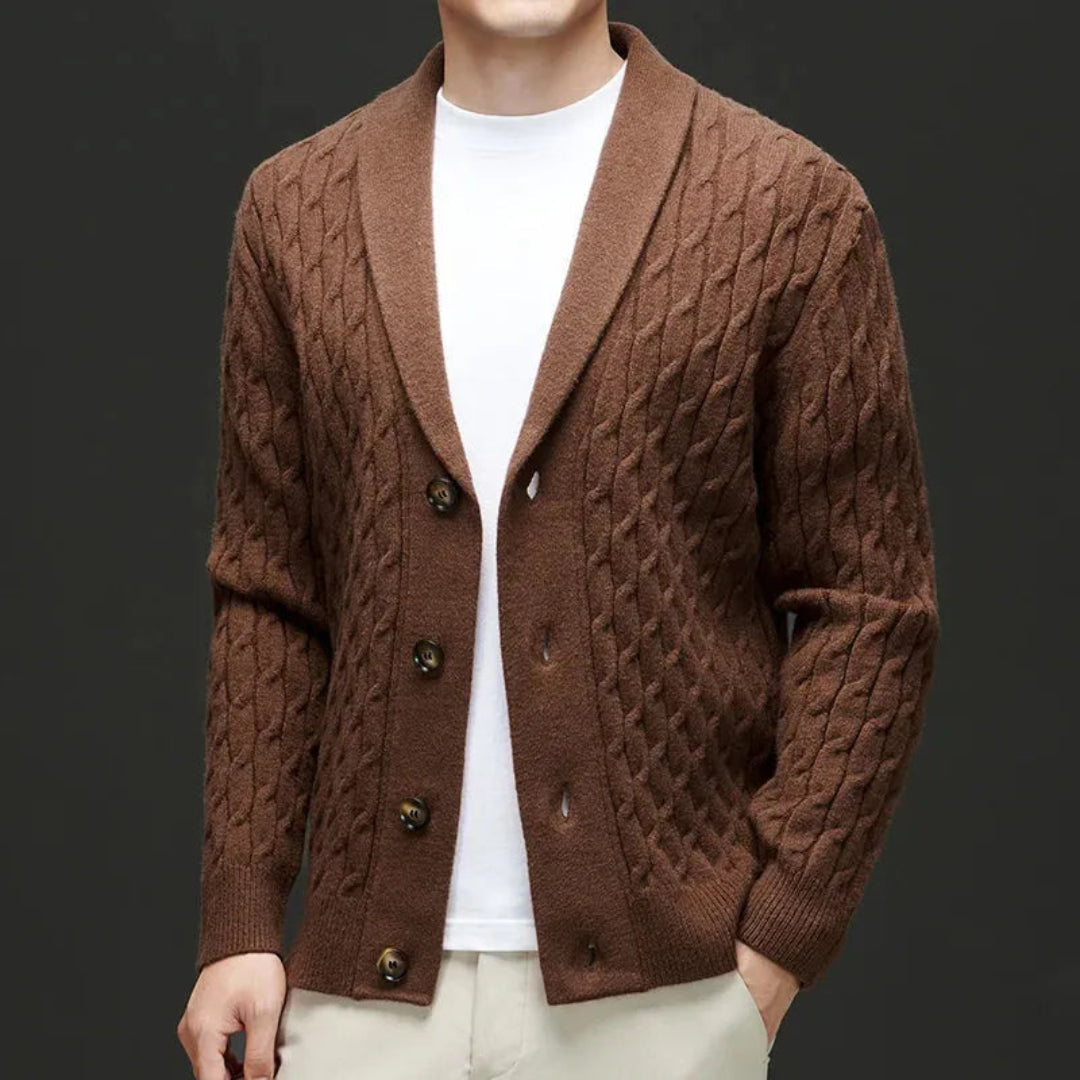 Drune | Cardigan mit Schalkragen und Knopfverschluss