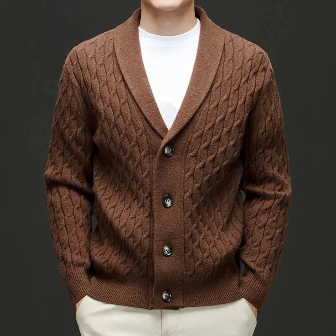 Drune | Cardigan mit Schalkragen und Knopfverschluss