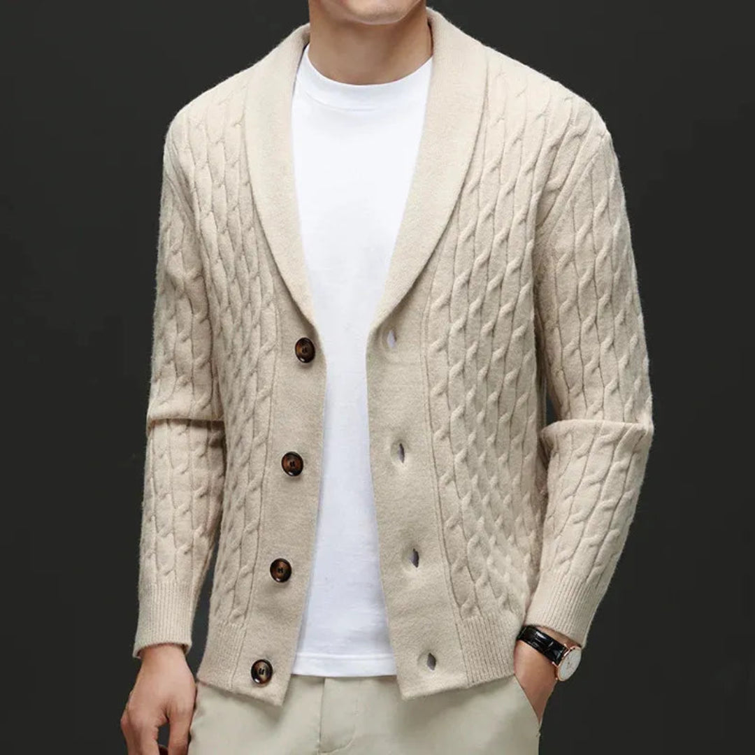 Drune | Cardigan mit Schalkragen und Knopfverschluss