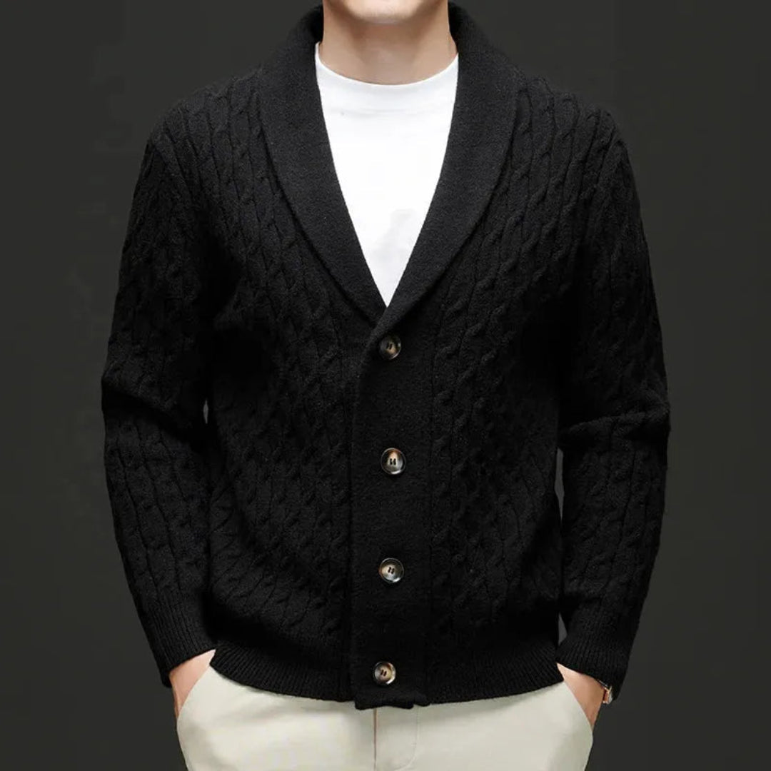 Drune | Cardigan mit Schalkragen und Knopfverschluss